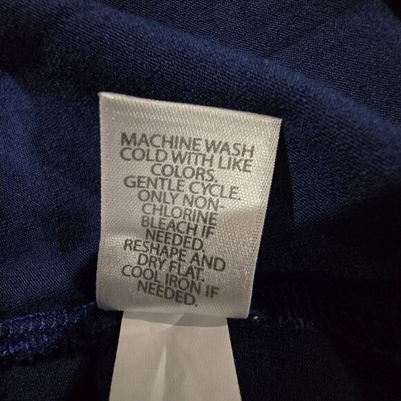 J Jill Wearever Top Womens XL Blue Polka Dot 3/4 Elastic Sleeve Rayon Nautical - Picture 13 of 15